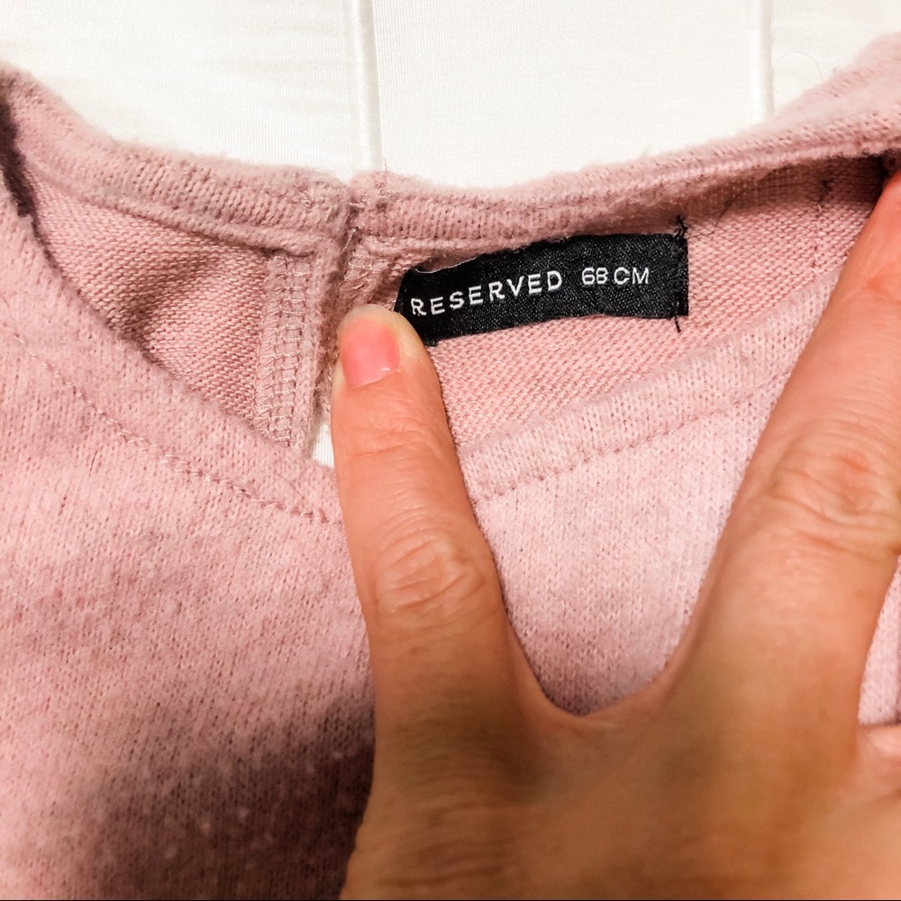 Reserved Sweet Pink Ruffle Sweater - Picture 3 of 3